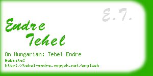 endre tehel business card